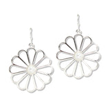 112892, OPENWORK FLORAL WIRE DAISY DROP EARRINGS