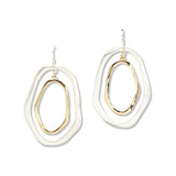 112899, GEOMETRIC OPEN HOOP DROP EARRINGS
