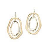 112899, GEOMETRIC OPEN HOOP DROP EARRINGS
