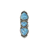 112955, WESTERN TRIPLE TURQUOISE ADJUSTABLE CUFF RING