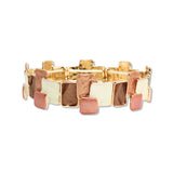 112979, ENAMEL GEOMETRIC BLOCK STRETCH BRACELET