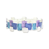 112979, ENAMEL GEOMETRIC BLOCK STRETCH BRACELET