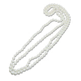 112981, 60 INCHES LONG GLASS PEARL BEADED ROPE NECKLACE