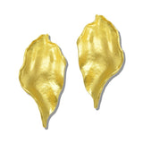 112998, SCULPTURAL ORGANIC PETAL STATEMENT EARRINGS