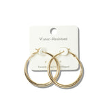 113002, 40MM WATER RESISTANT CHUNKY HOOP EARRINGS