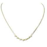 113018, MINIMALIST DOUBLE STRAND GOLD DIPPED BRASS PEARL AND NATURAL STONE NECKLACE