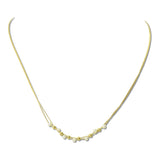 113018, MINIMALIST DOUBLE STRAND GOLD DIPPED BRASS PEARL AND NATURAL STONE NECKLACE