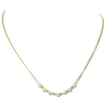 113018, MINIMALIST DOUBLE STRAND GOLD DIPPED BRASS PEARL AND NATURAL STONE NECKLACE