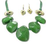 113031, CHUNKY ORGANIC PEBBLE BEAD STATEMENT NECKLACE