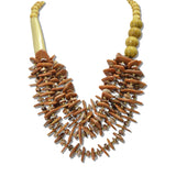 113035, CHUNKY MIXED MULTI STRAND DISC STATEMENT NECKLACE