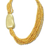 113036, MULTI STRAND CUBE BEAD STATEMENT NECKLACE