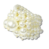 113055, CHUNKY MULTI ROW GRADUATED PEARL STRETCH BRACELET
