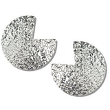 113057, OVERSIZED TEXTURED OPEN DISK STATEMENT EARRINGS