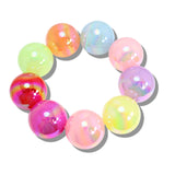 113063, IRIDESCENT BUBBLE BALL STRETCH BRACELET