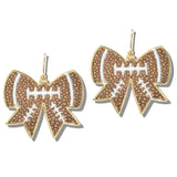 113093, GAMEDAY SPORTS BOW DANGLE ARRINGS