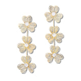 113098, SPUN WIRE FLORAL DROP EARRINGS