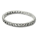 113118, WESTERN ROPE EDGE STUDDED STRETCH BRACELET