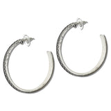 113122, WESTERN CHECKERED HOOP EARRINGS
