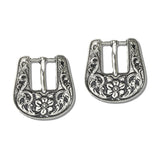 113129, WESTERN FLORAL BELT BUCKLE STUD EARRINGS