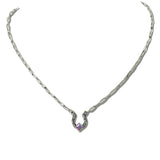 113131, WESTERN HORSESHOE PAPERCLIP CHAIN NECKLACE