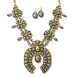 113145, WESTERN ANTIQUE SQUASH BLOSSOM NECKLACE