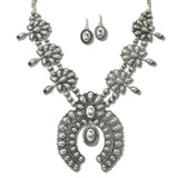 113145, WESTERN ANTIQUE SQUASH BLOSSOM NECKLACE