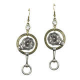 113151, WESTERN HERITAGE LINK FLOWER DANGLE EARRINGS