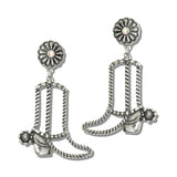 113159, WESTERN COWBOY BOOTS SILHOUETTE DROP EARRINGS