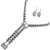 113170, WESTERN CRYSTAL ACCENT LARIAT Y-DROP NECKLACE