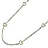 113177, 14K GOLD PLATED 36" LONG HERITAGE LINK NECKLACE