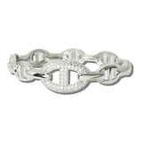 113178, 14K GOLD PLATED MARINER LINK CZ HINGED BRACELET