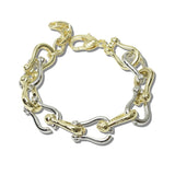 113196, 14K GOLD PLATED BOLD HERITAGE LINK BRACELET
