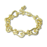 113196, 14K GOLD PLATED BOLD HERITAGE LINK BRACELET
