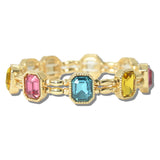 113200, EMERALD CUT CRYSTAL STRETCH BRACELET