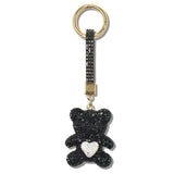 113201, RHINESTONE TEDDY BEAR BAG CHARM KEYCHAIN