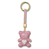 113201, RHINESTONE TEDDY BEAR BAG CHARM KEYCHAIN