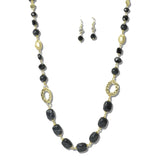 113212, HAMMERED RING AND MULTI BEADED LONG NECKLACE