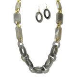 113217, BOLD GEOMETRIC LINK STATEMENT LONG NECKLACE