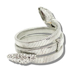 113223, CRYSTAL COILED SNAKE WRAP BRACELET