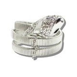 113223, CRYSTAL COILED SNAKE WRAP BRACELET