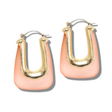 113224, FROSTED ACRYLIC U-SHAPE DROP EARRINGS