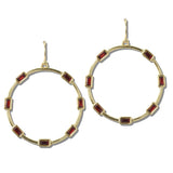 113236, BAGUETTE CRYSTAL OPEN HOOP DROP EARRINGS