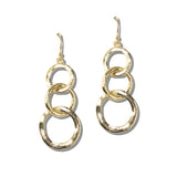113244, GRADUATED INTERLOCKING HOOP DROP EARRINGS
