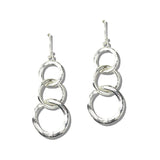 113244, GRADUATED INTERLOCKING HOOP DROP EARRINGS