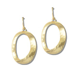 113246, TWISTED MOBIUS OVAL DROP EARRINGS