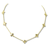 113255, HAMMERED CROSS STATION NECKLACE