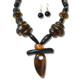 113264, CHUNKY RESIN ACRYLIC GEOMETRIC STATEMENT NECKLACE