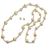 113278, BALL AND TUBE STRETCH LONG NECKLACE