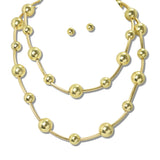 113278, BALL AND TUBE STRETCH LONG NECKLACE