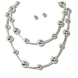 113278, BALL AND TUBE STRETCH LONG NECKLACE